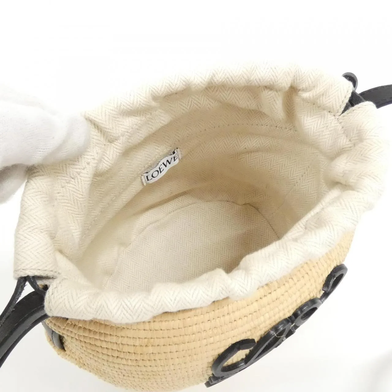 LOEWE Basket A223Z48X07 Shoulder Black Rank A - Thumbnail 5