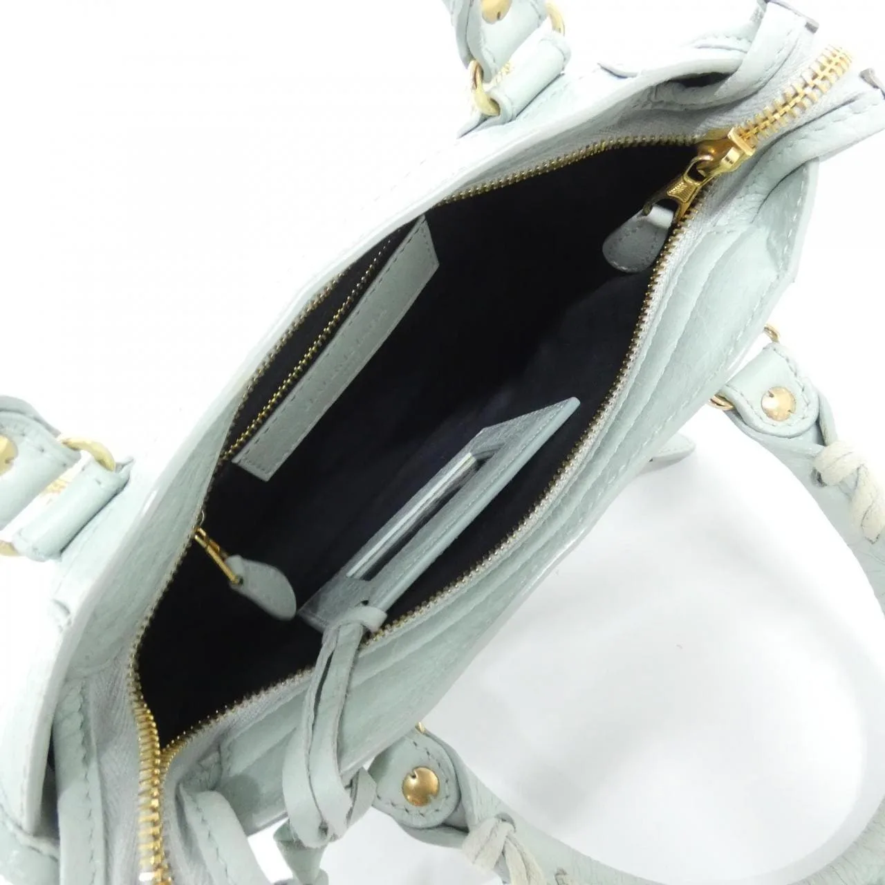 BALENCIAGA Le City 309544 D94JG Handbag Lambskin Black Lambskin - Thumbnail 9