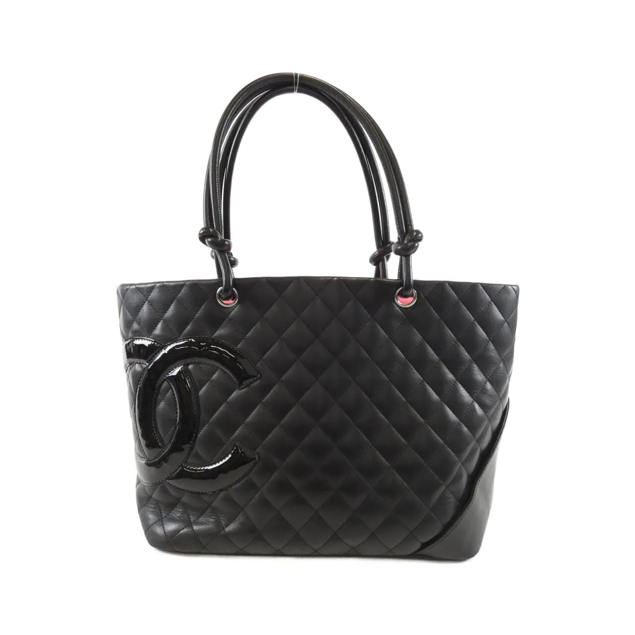 CHANEL Cambon 25169 Handbag Patent Leather