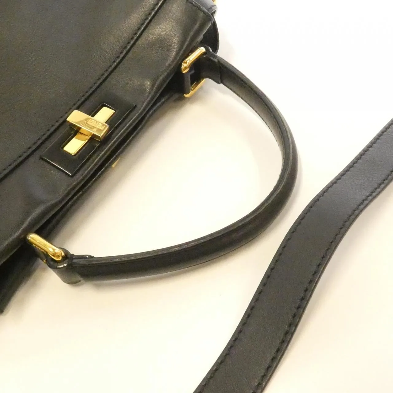 FENDI Peekaboo 8BN290 3ZN Handbag 黑色 中古品B - 縮圖 4