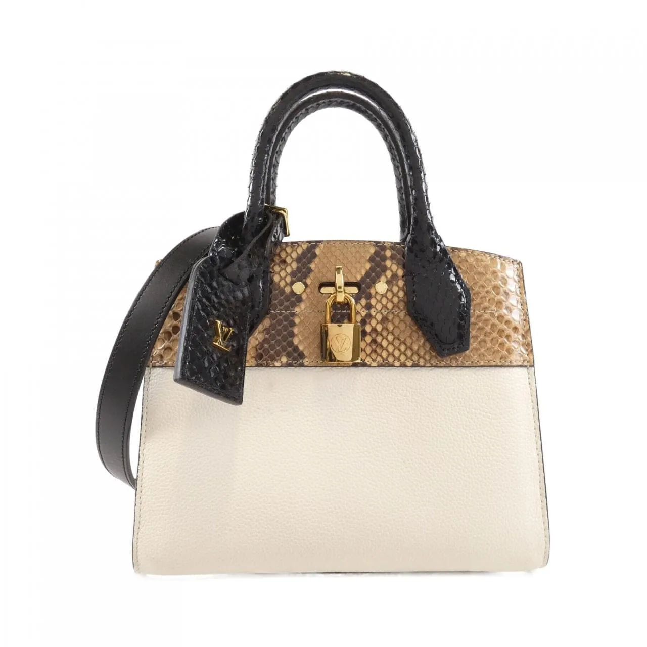LOUIS VUITTON Steamer N95975 手提包 蟒蛇皮