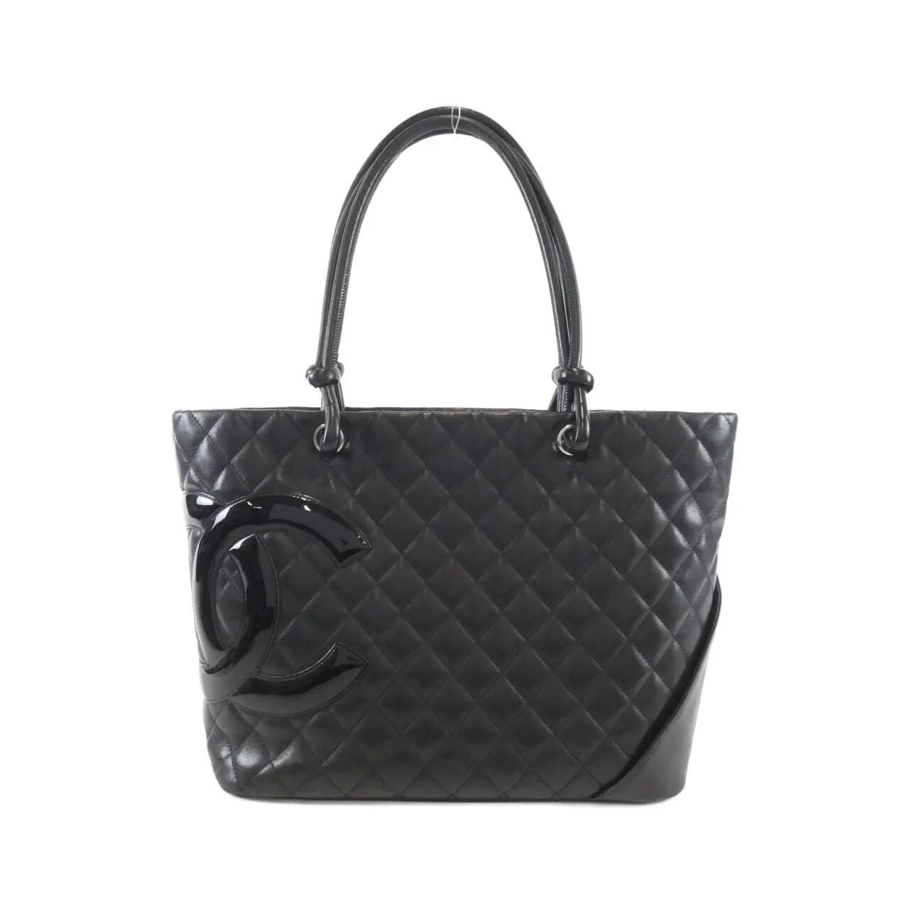 CHANEL Cambon 25169 Handbag Patent Leather