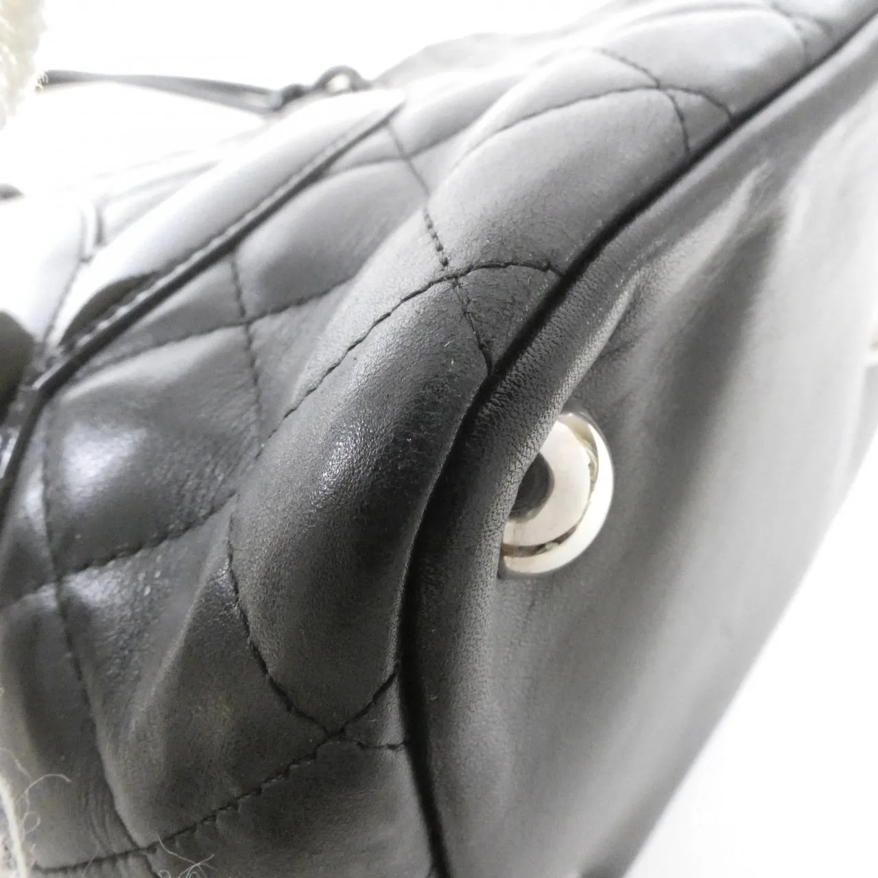 CHANEL Cambon 25169 Handbag Patent Leather 3