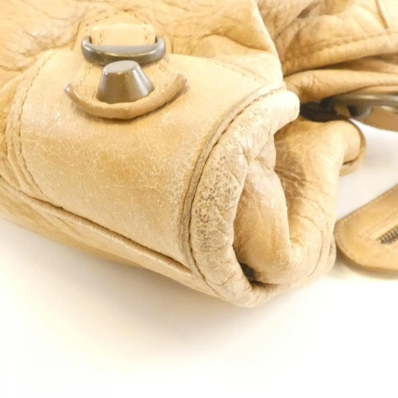 BALENCIAGA Le City 115748 D94JT Handbag Lambskin 黑色 羊皮 中古品B - 縮圖 3