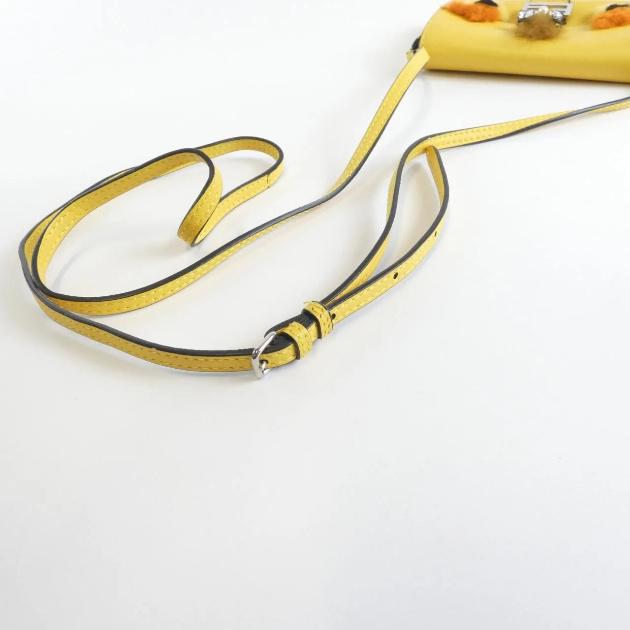 FENDI 8M0354 37H Handbag Lambskin Yellow Lambskin - Thumbnail 4