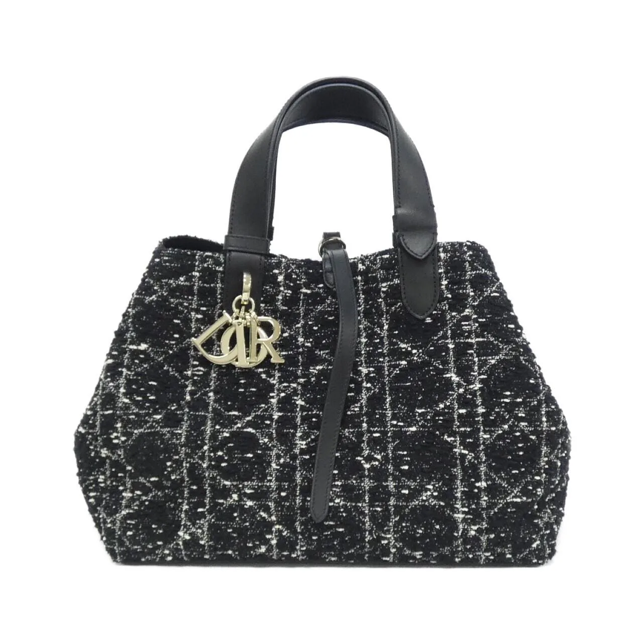 DIOR Toujours M28210TKV Handbag Tweed Black