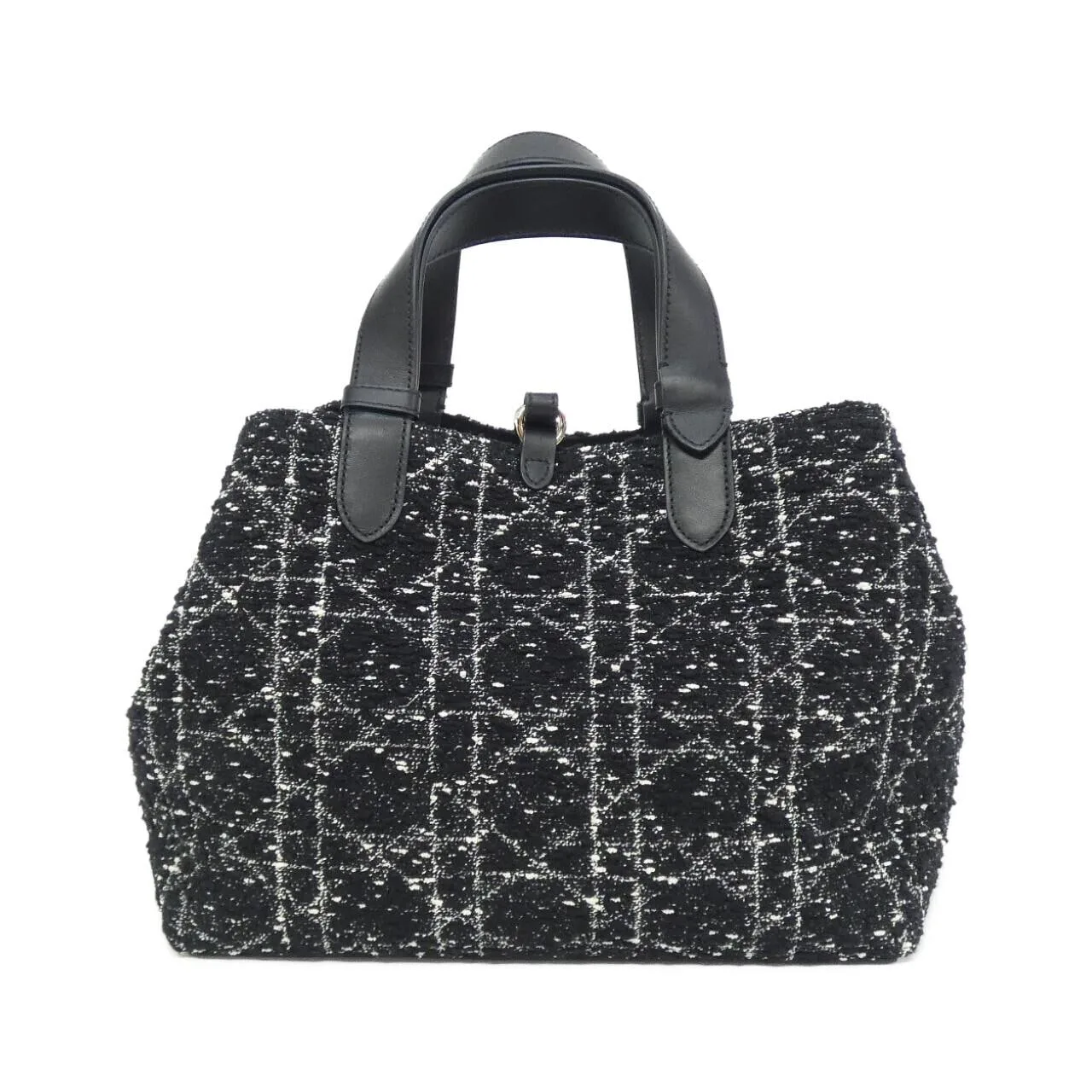 DIOR Toujours M28210TKV Handbag Tweed 黑色 粗花呢 中古品A - 縮圖 2