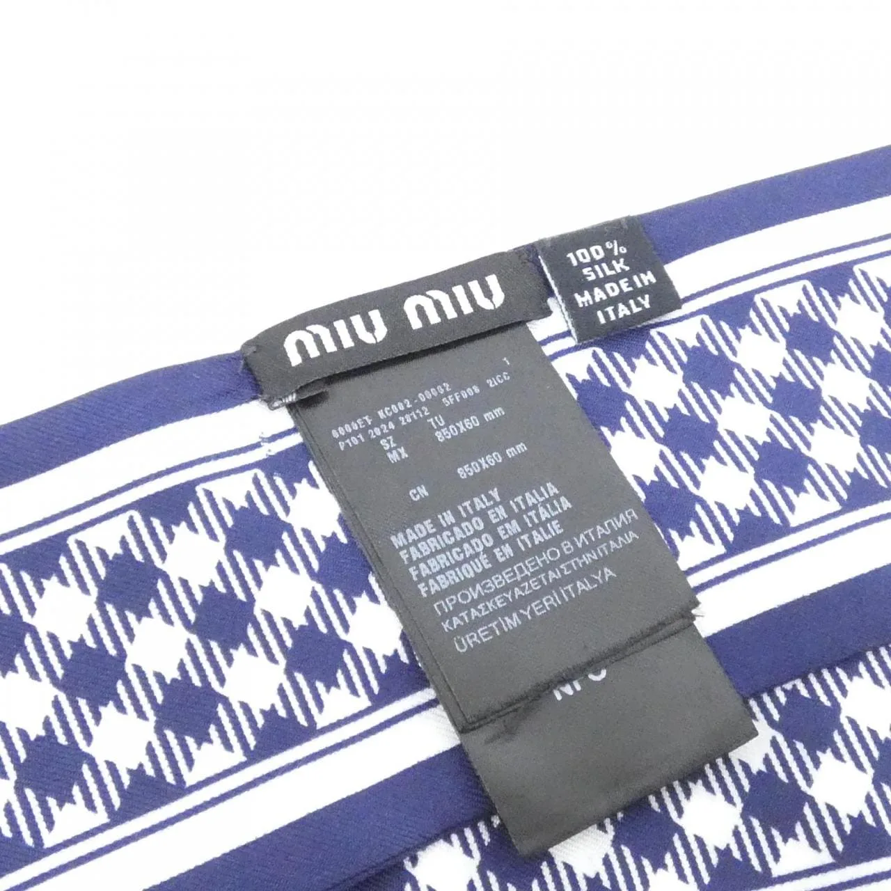 MIU MIU 5FF008 Scarf Black Rank A - Thumbnail 4