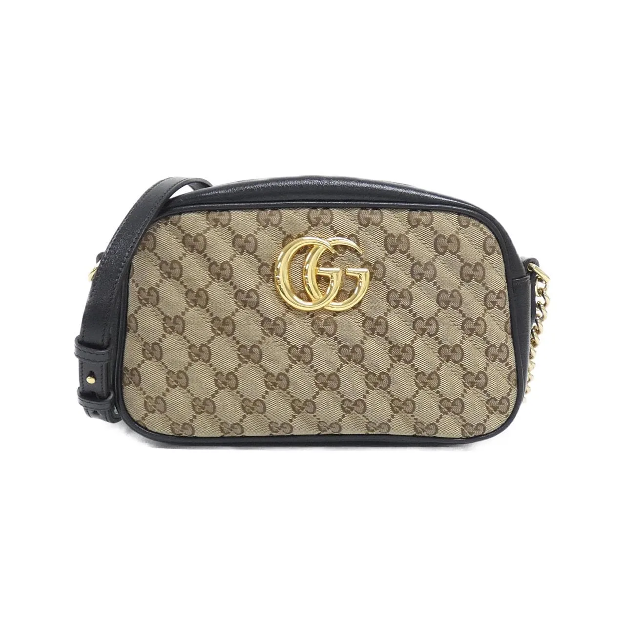 GUCCI Marmont 447632 HVKEG Shoulder Canvas Black