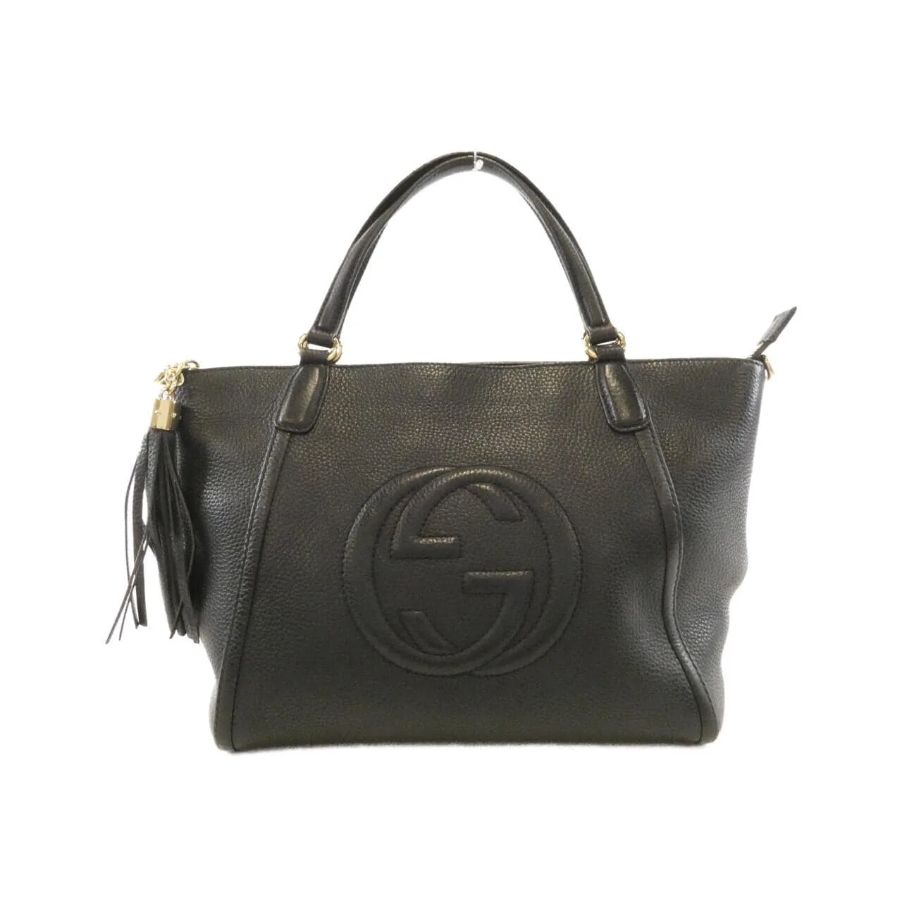 GUCCI Soho 369176 A7M0G Handbag Leather Black