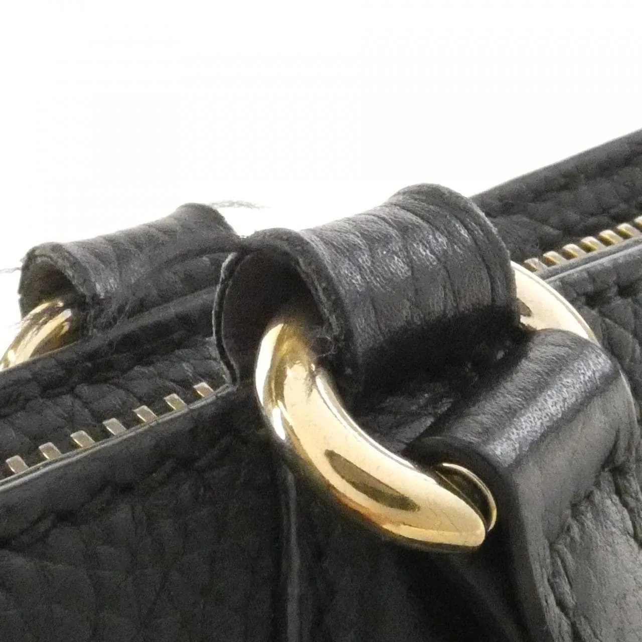 GUCCI Soho 369176 A7M0G Handbag Leather 黑色 皮革 中古品B - 縮圖 5