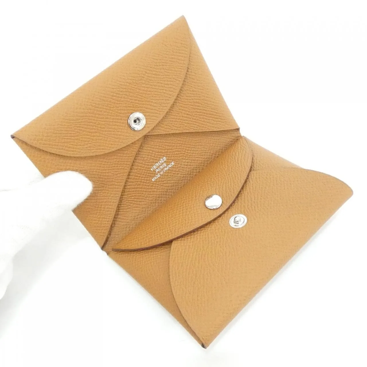 HERMES 083035CK Coin Case Epsom Gold Epsom Leather Rank A - Thumbnail 2