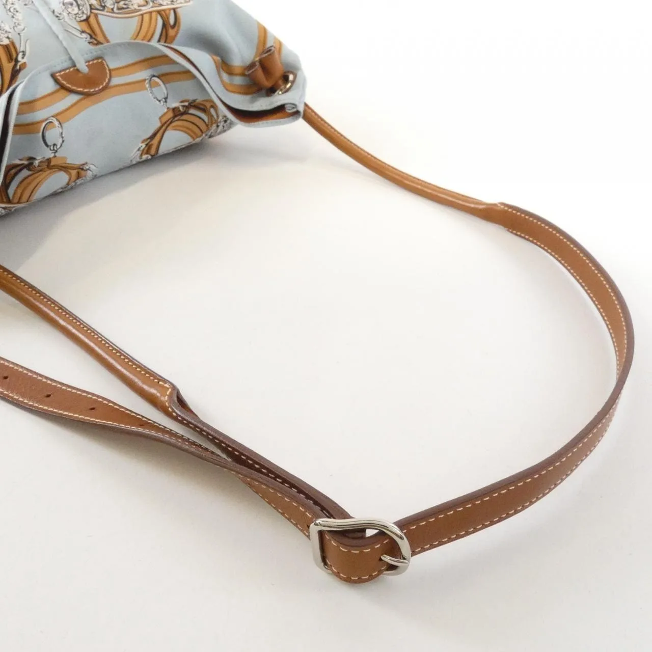 HERMES Silky City 062266CK Shoulder Blue Rank B - Thumbnail 6