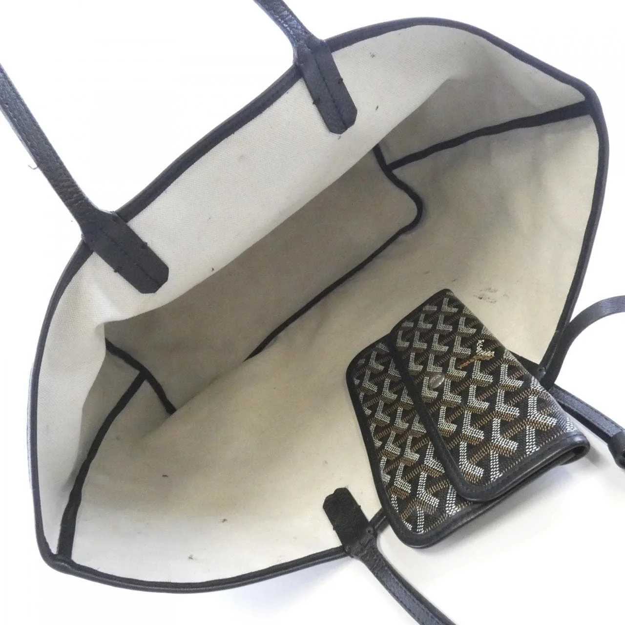 GOYARD Saint Louis AMA LOUIS PM Tote Canvas Black Canvas - Thumbnail 7