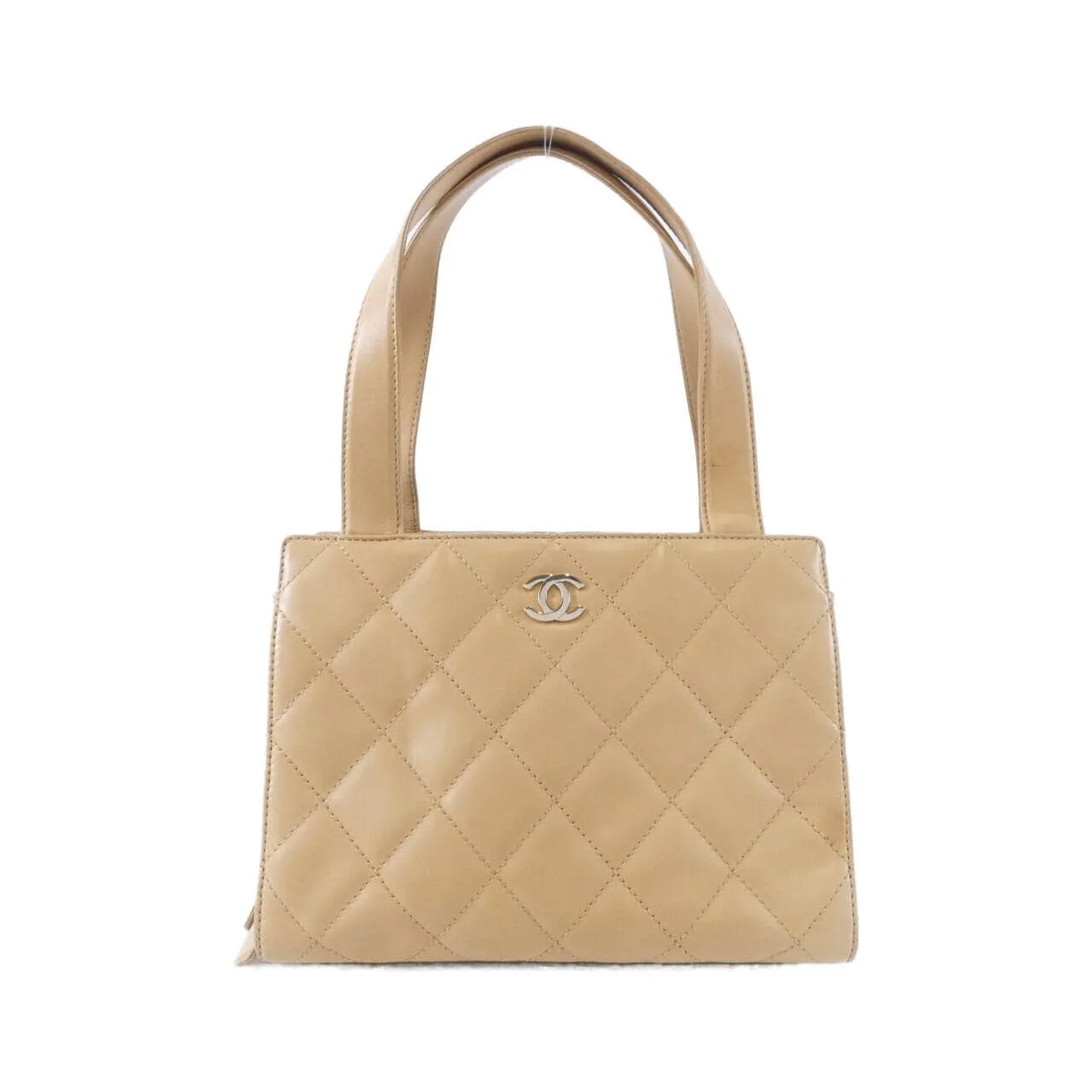 CHANEL 18194 Handbag Lambskin Beige