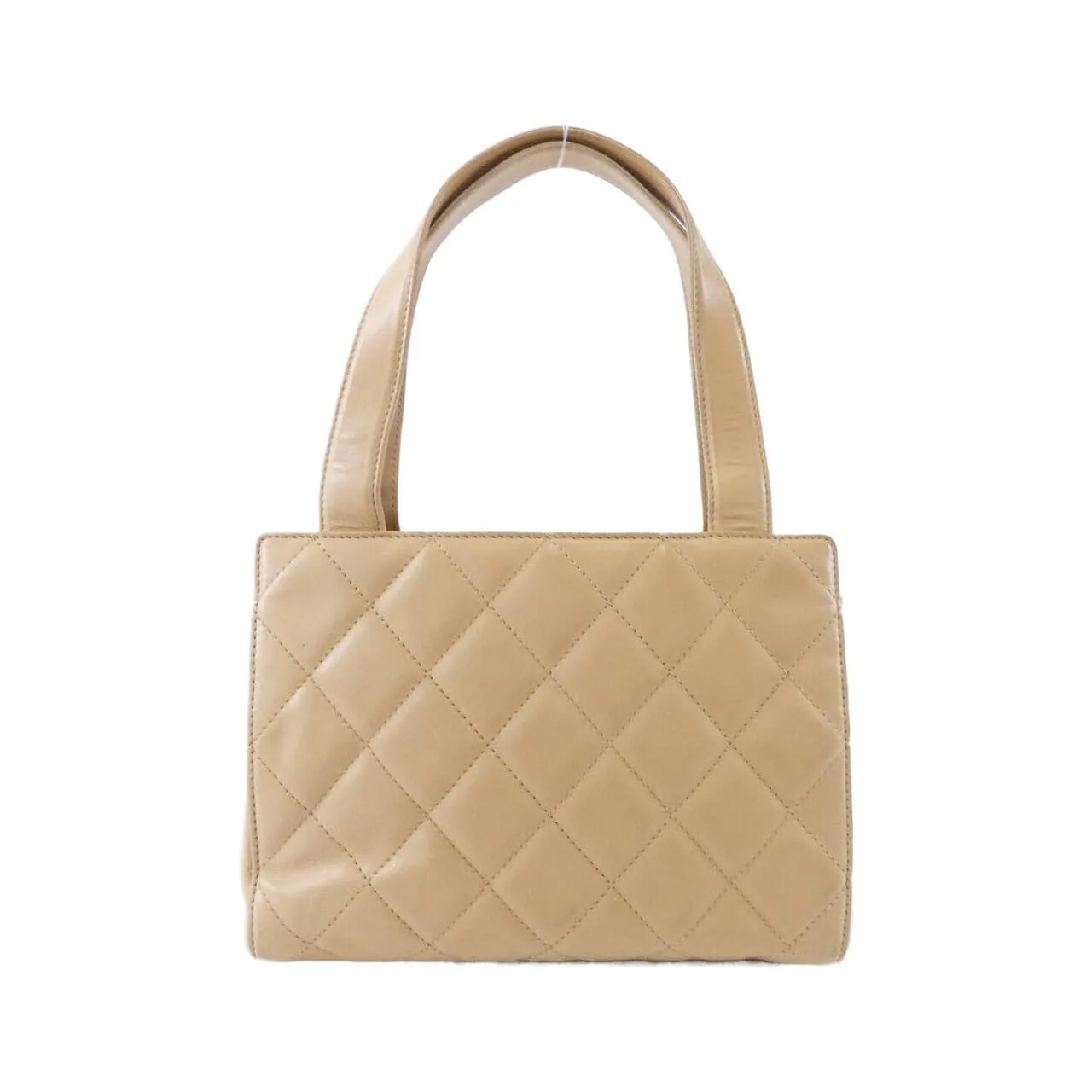 CHANEL 18194 Handbag Lambskin 米色 羊皮 中古品B - 縮圖 2