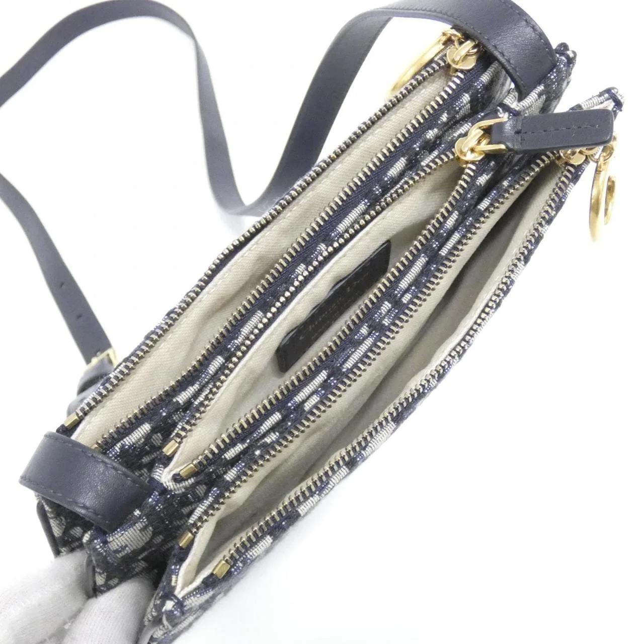 DIOR Saddle Handbag Canvas Black Canvas - Thumbnail 7