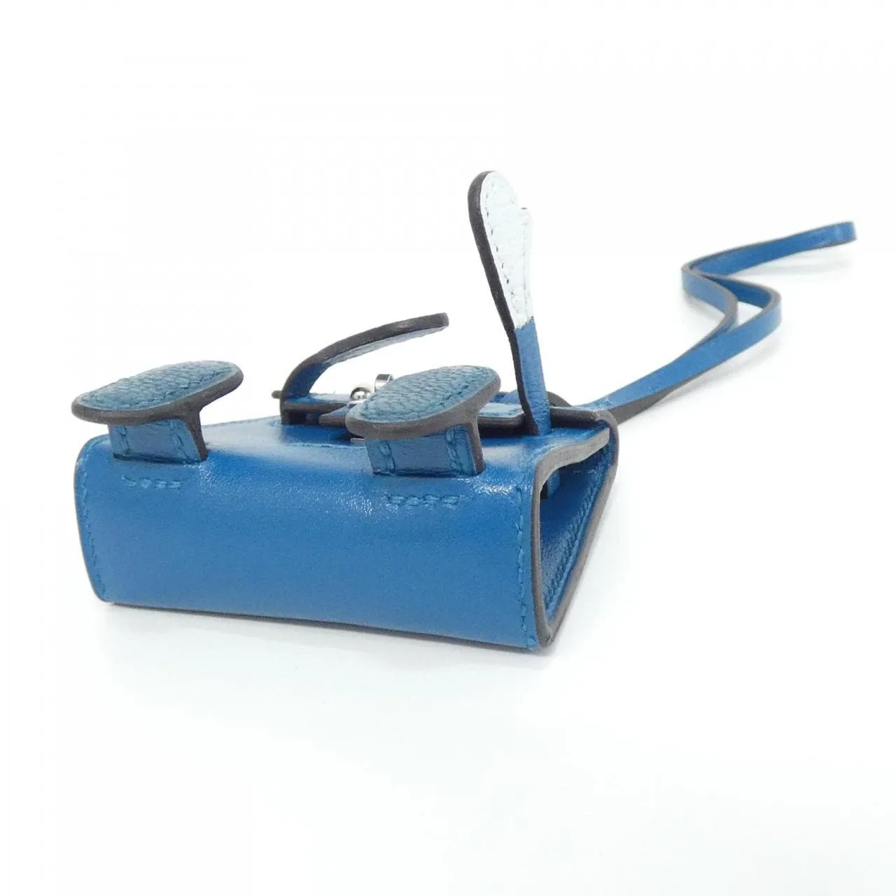 HERMES Kelly 082655CK Wallet Blue Rank A - Thumbnail 5