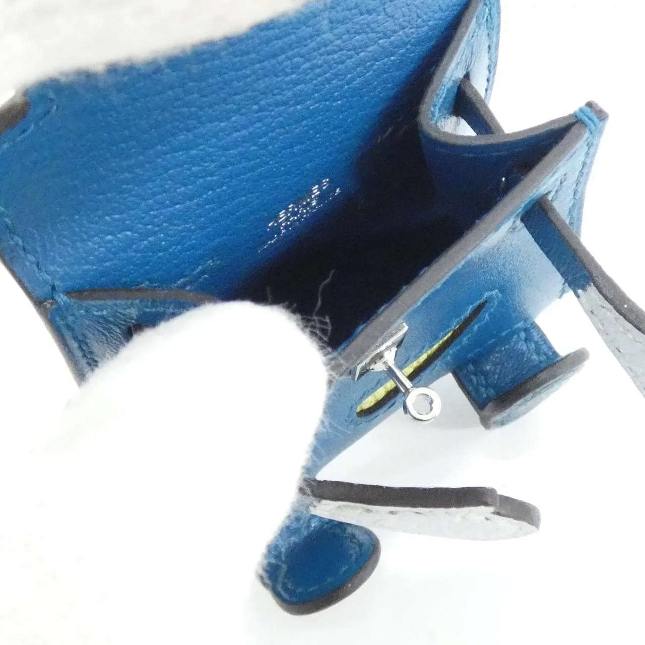 HERMES Kelly 082655CK Wallet Blue Rank A - Thumbnail 10