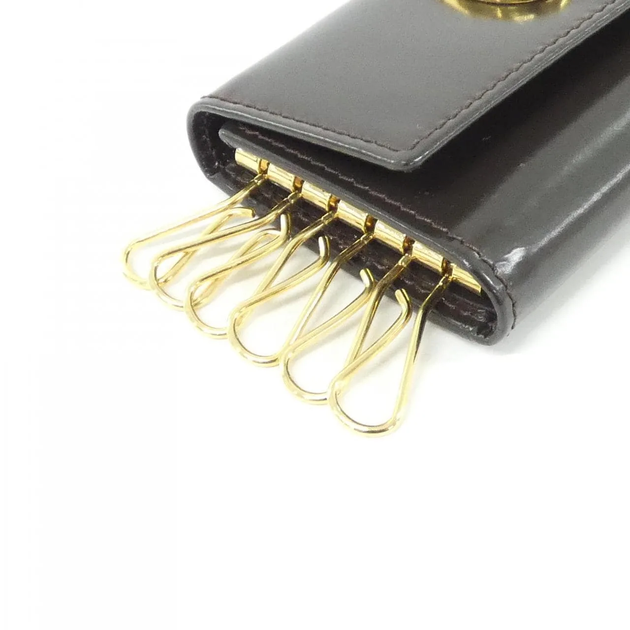 GUCCI 033 2031 Key Case Leather Brown Leather Rank A - Thumbnail 2