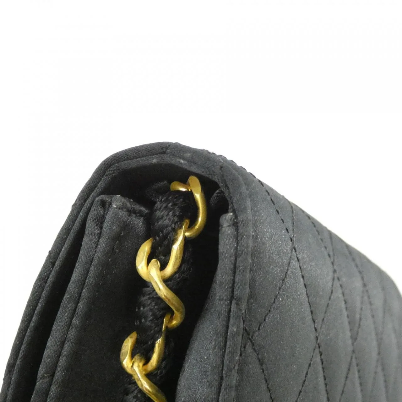 CHANEL Shoulder Satin 黑色 緞面 中古品A - 縮圖 5