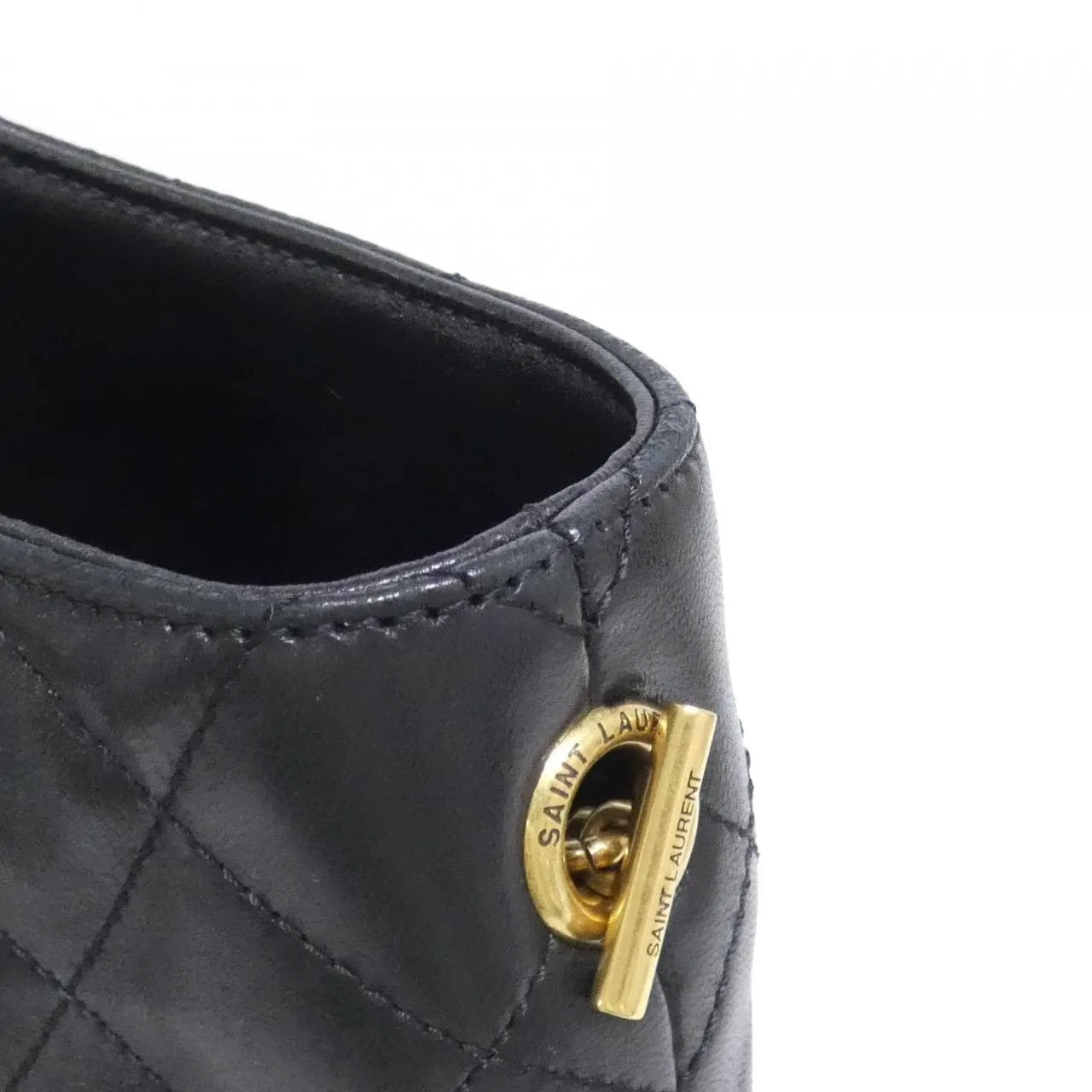 SAINT LAURENT 698651 AAANG Handbag Lambskin Black Lambskin - Thumbnail 5