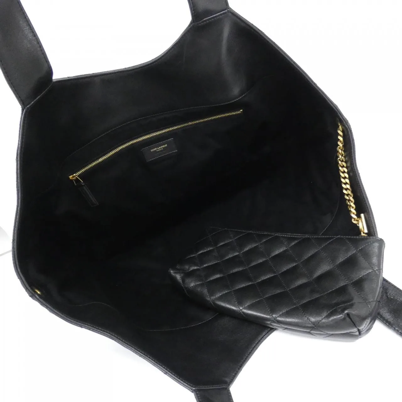 SAINT LAURENT 698651 AAANG Handbag Lambskin Black Lambskin - Thumbnail 7