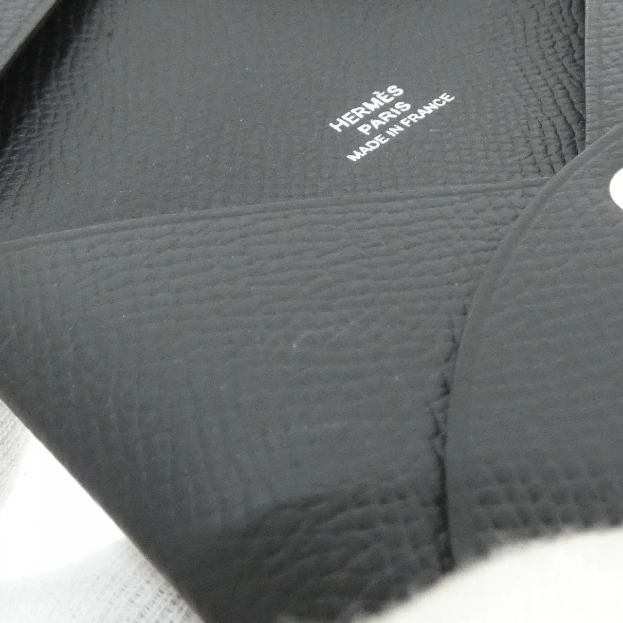 HERMES 044164CK Card Case Epsom Black Epsom Leather Rank A - Thumbnail 4