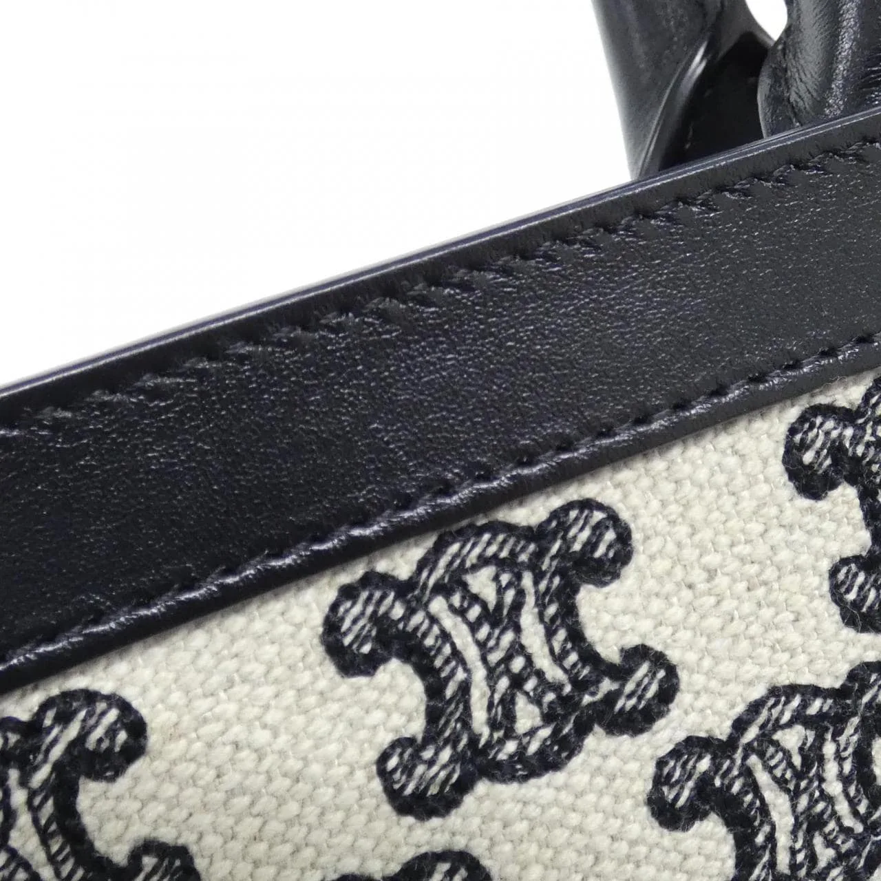 CELINE Cabas 194352CS8 Handbag Canvas Black Canvas - Thumbnail 7