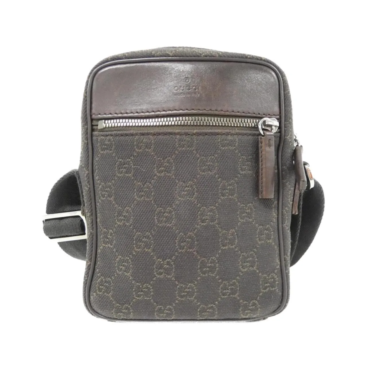 GUCCI 101680 Handbag Canvas Brown