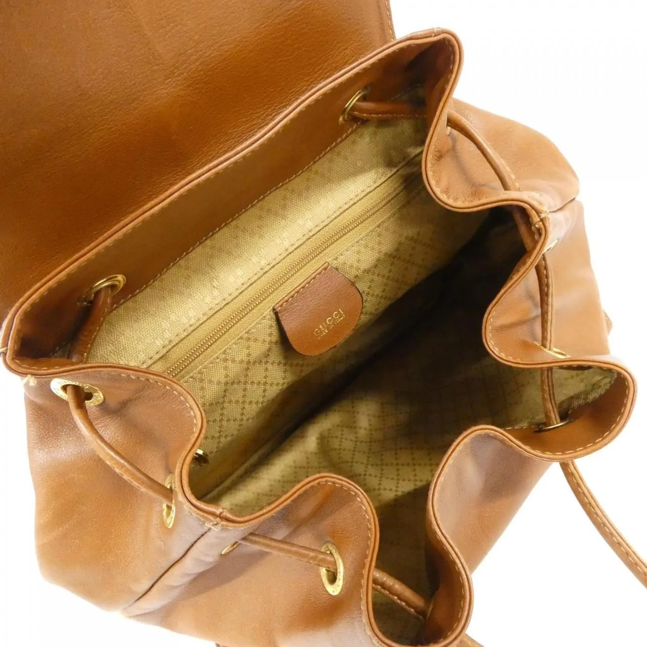 GUCCI 003 1998 Backpack Leather Brown Leather - Thumbnail 10