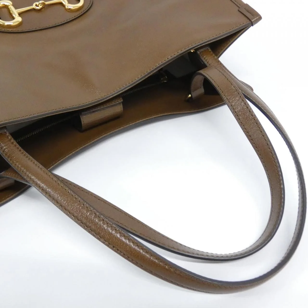 GUCCI Horsebit 1955 623694 1U10G Handbag Leather Black Leather - Thumbnail 5