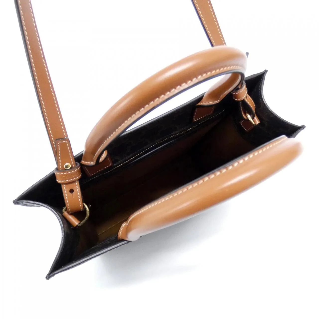 CELINE Cabas 191542BZK Handbag Canvas Black Canvas - Thumbnail 7