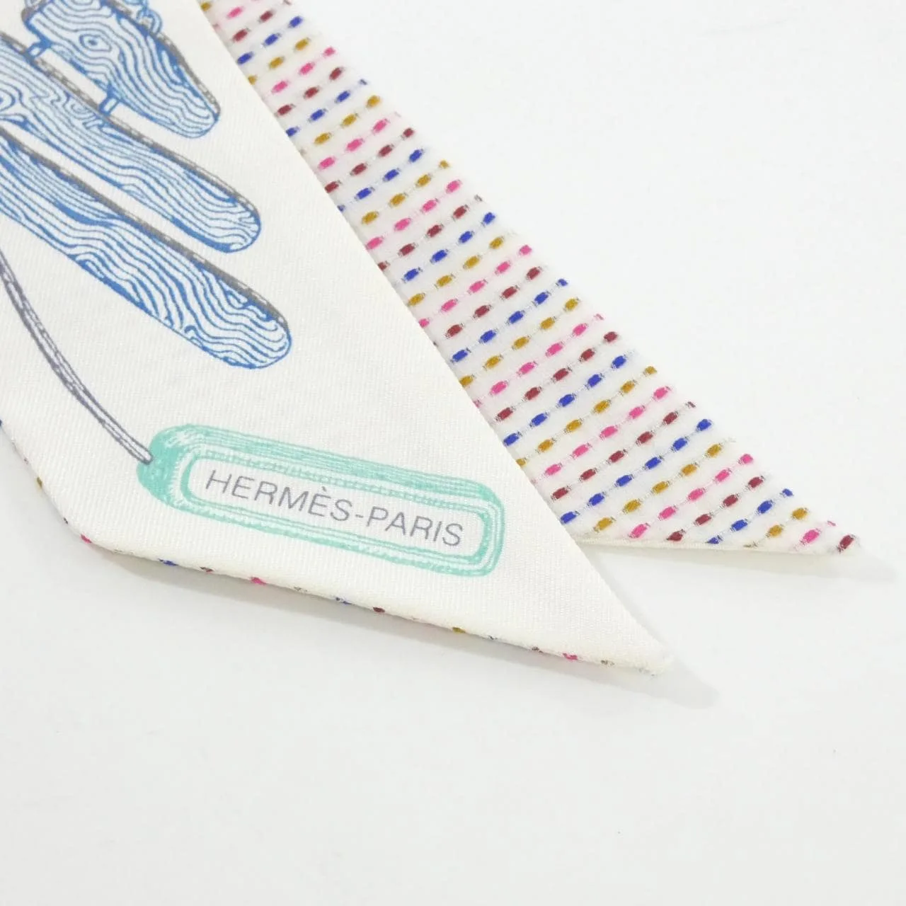 HERMES 853954S Scarf White Rank A - Thumbnail 2