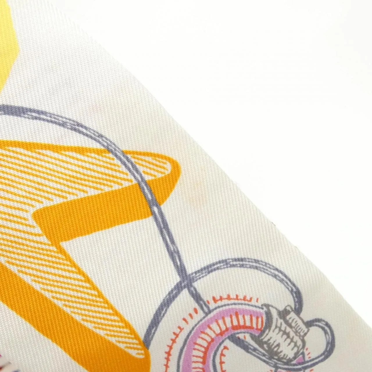 HERMES 853954S Scarf 白色 中古品A - 縮圖 4