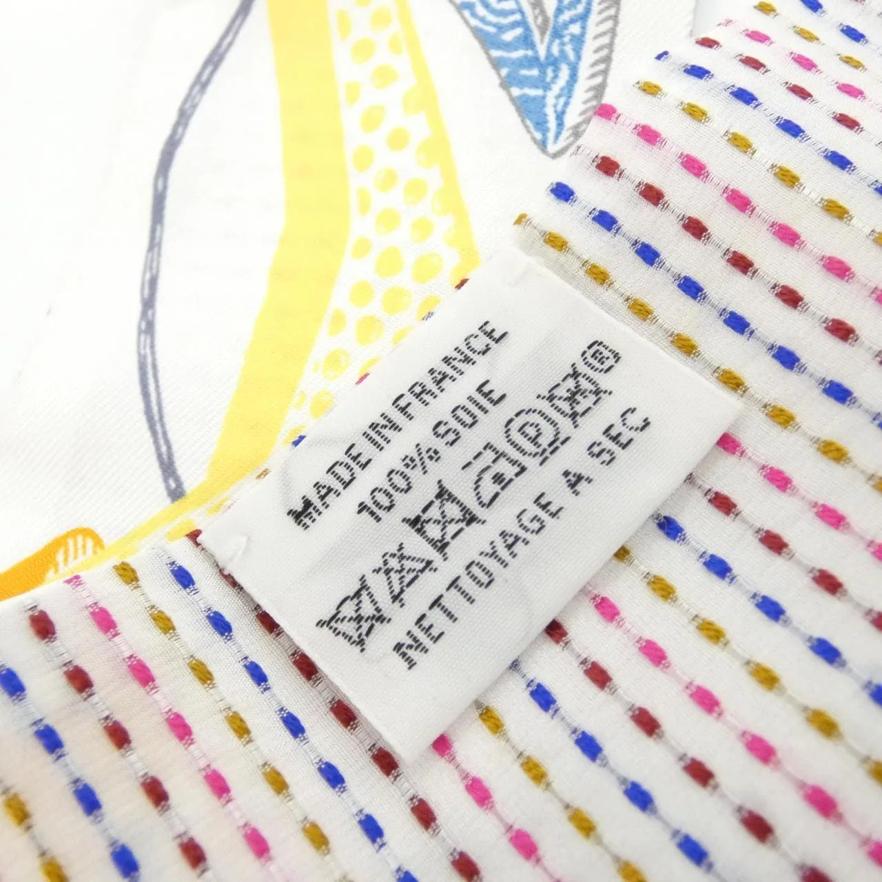 HERMES 853954S Scarf 白色 中古品A - 縮圖 5