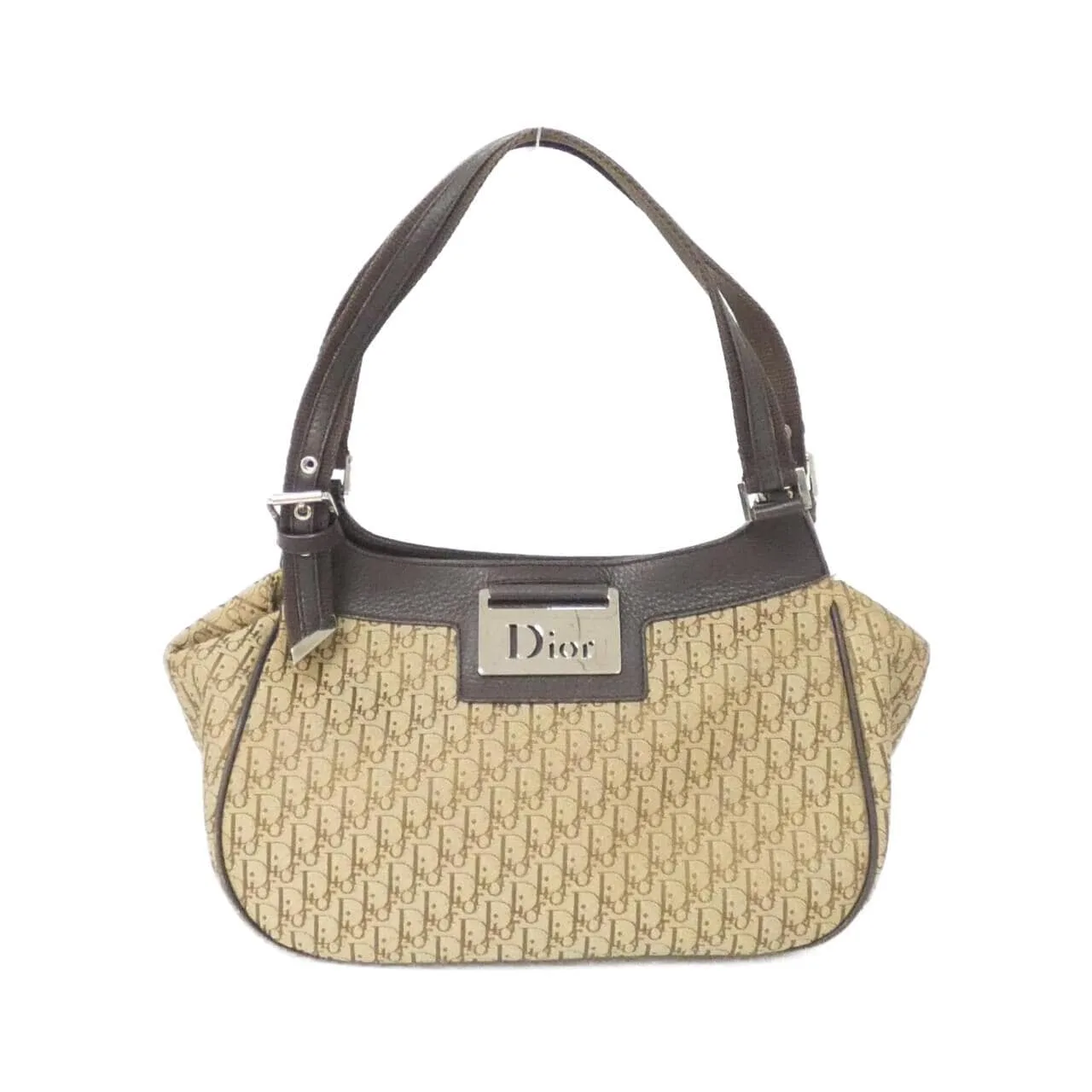 DIOR Handbag Canvas Brown