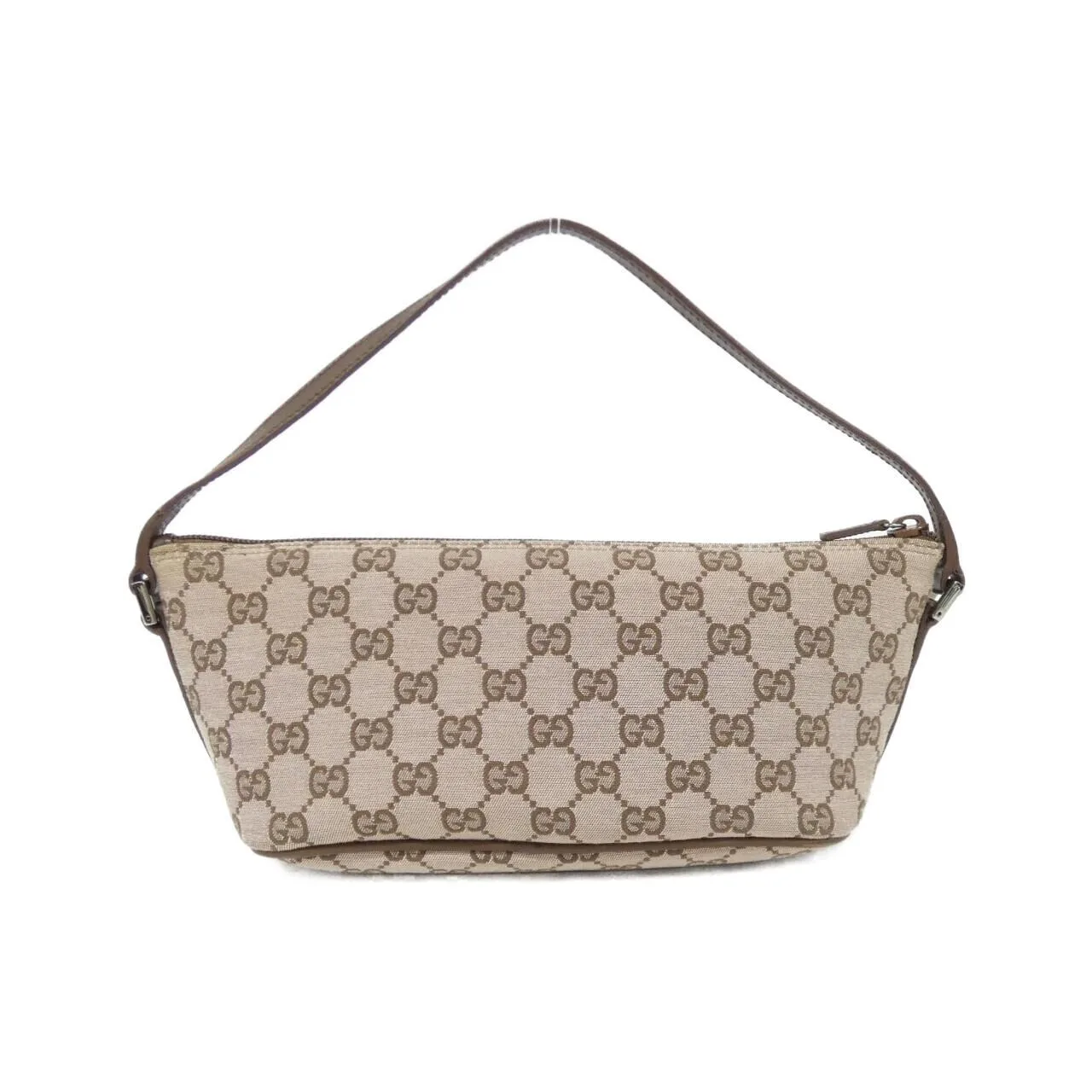 GUCCI 039 1103 Handbag Canvas Brown Canvas - Thumbnail 2