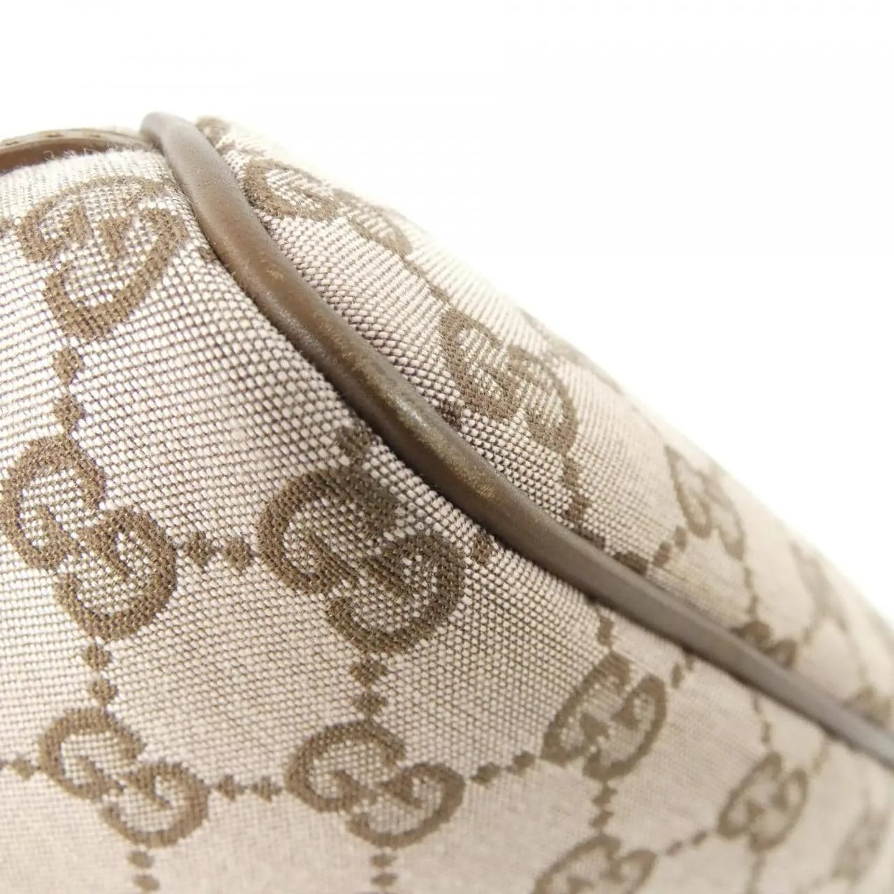 GUCCI 039 1103 Handbag Canvas Brown Canvas - Thumbnail 3