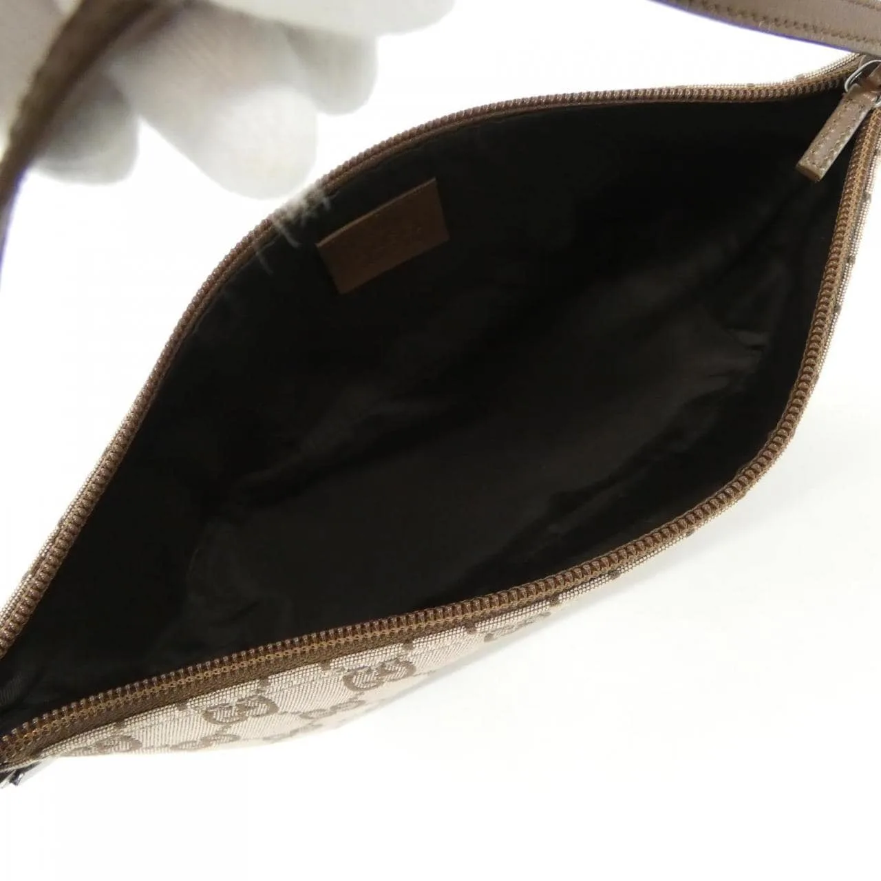 GUCCI 039 1103 Handbag Canvas Brown Canvas - Thumbnail 6