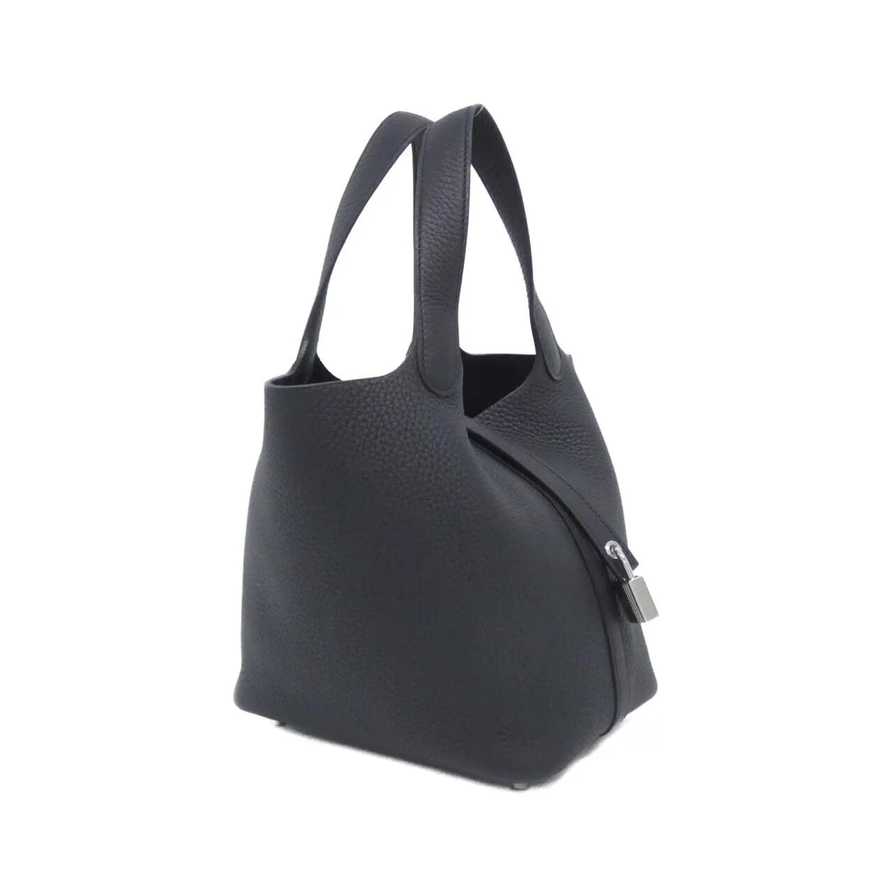 HERMES Picotin 056289CK Handbag Clemence Black