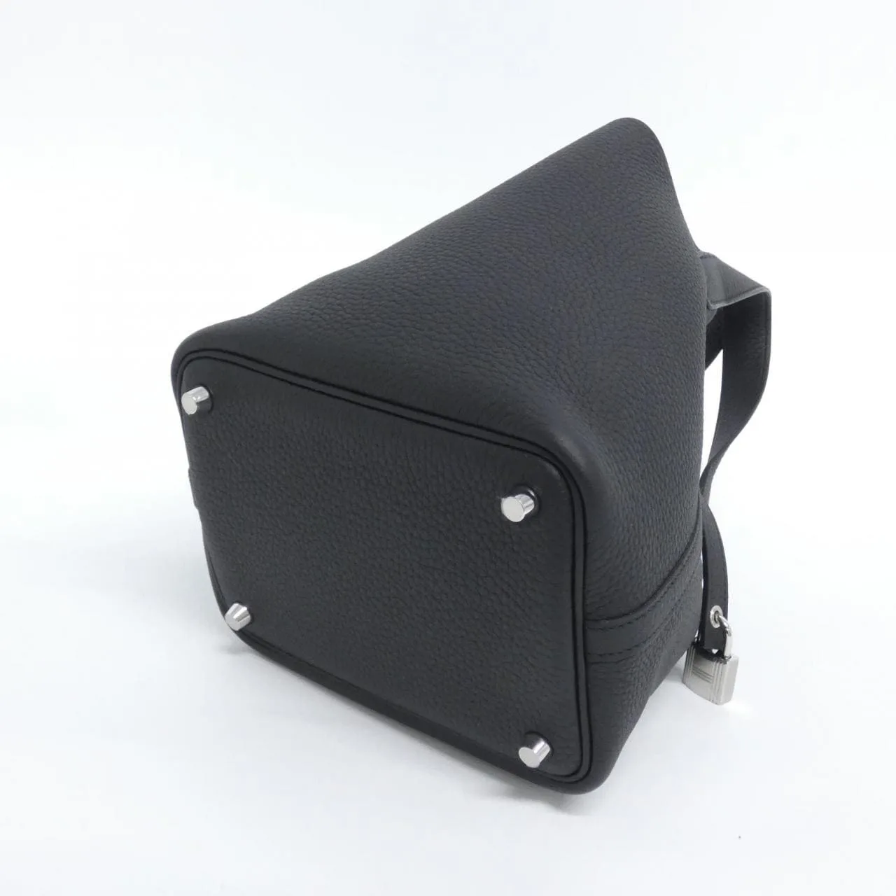 HERMES Picotin 056289CK Handbag Clemence Black Clemence Leather Unused - Thumbnail 2