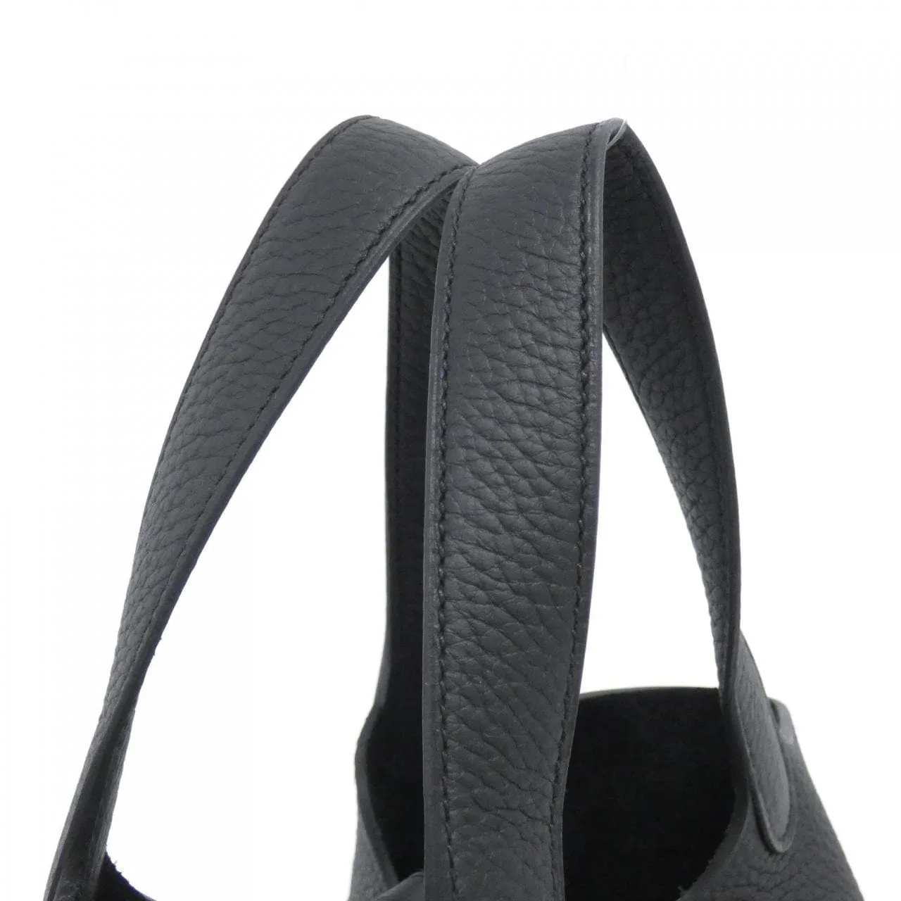 HERMES Picotin 056289CK Handbag Clemence Black Clemence Leather Unused - Thumbnail 4