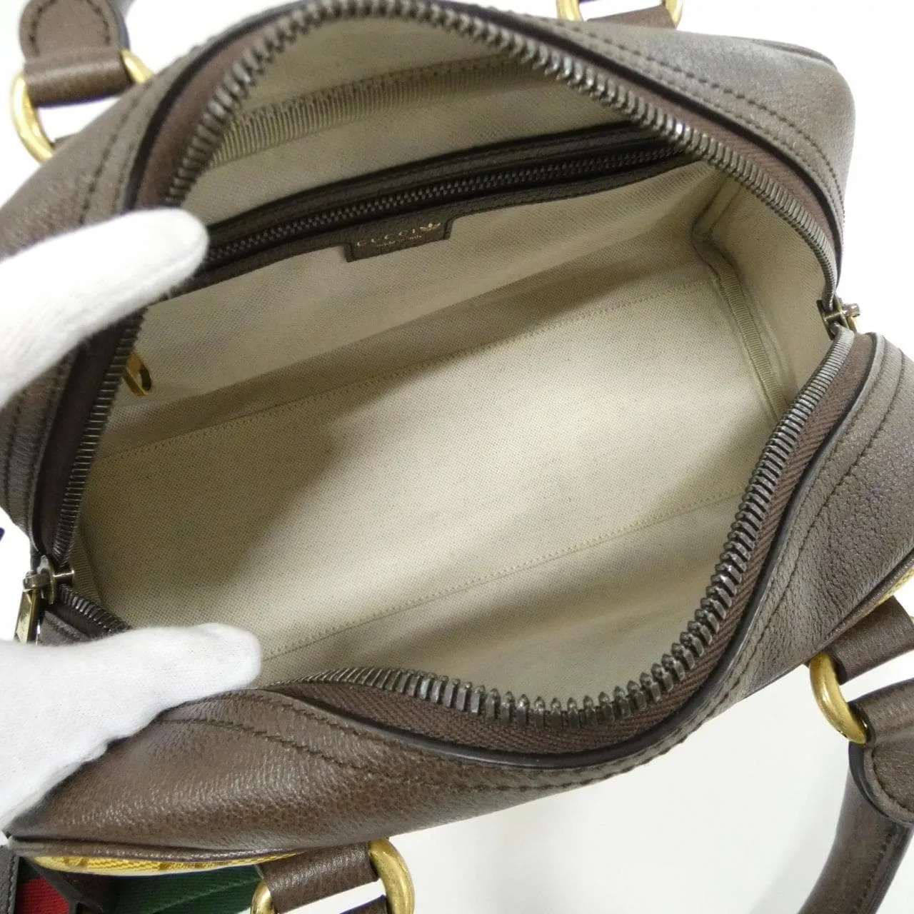 GUCCI 702397 UVSFT Handbag Leather 黑色 皮革 中古品A - 縮圖 8