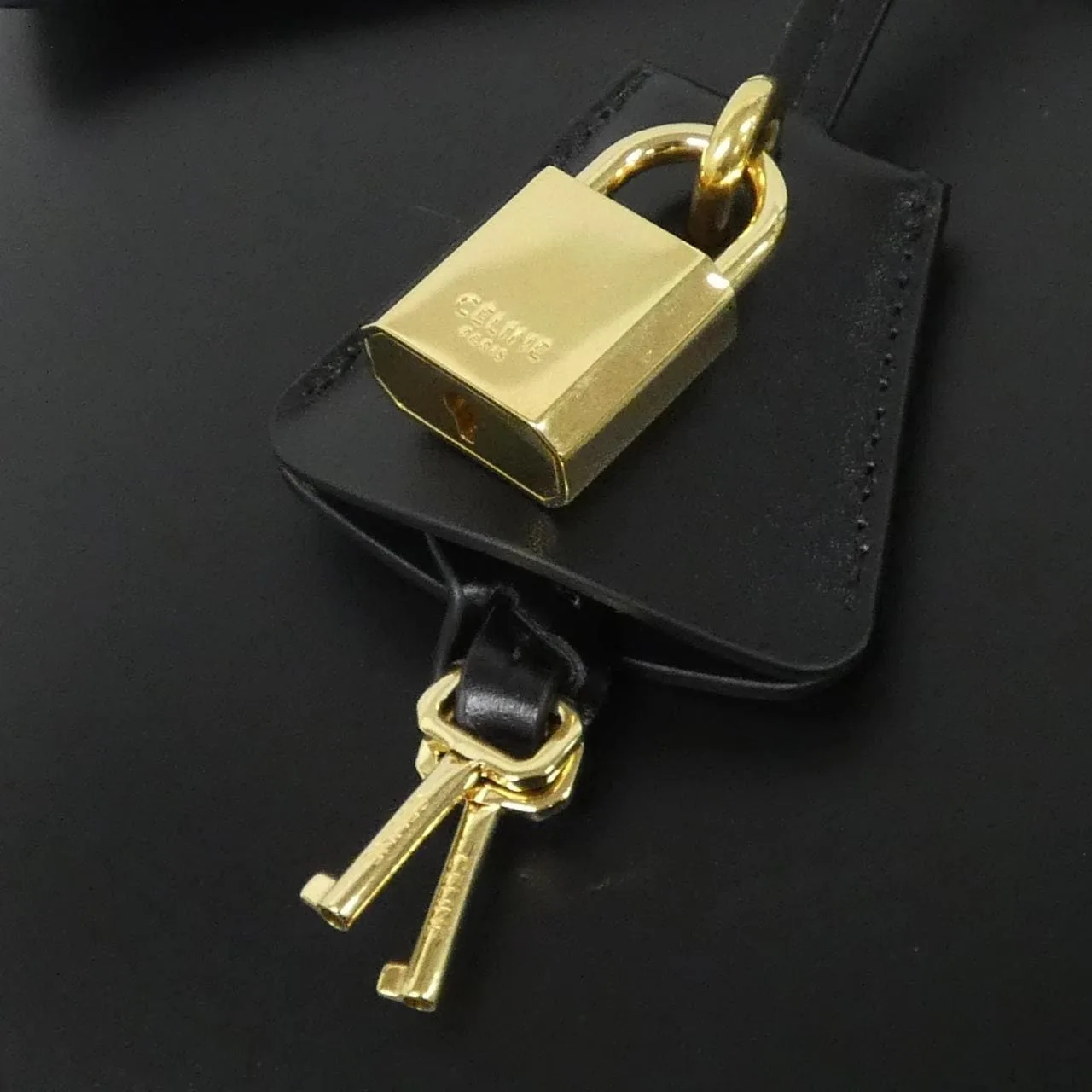 CELINE 16 187373BEY Handbag Black Rank A - Thumbnail 4