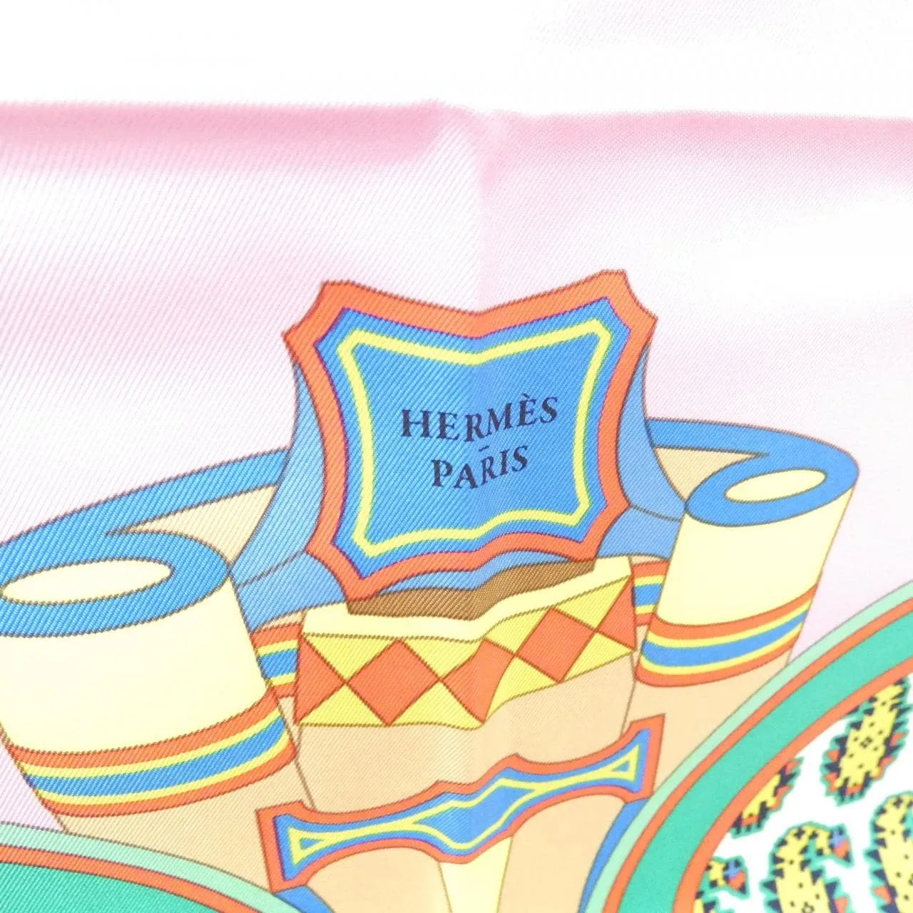 HERMES Scarf Blue Rank A - Thumbnail 2