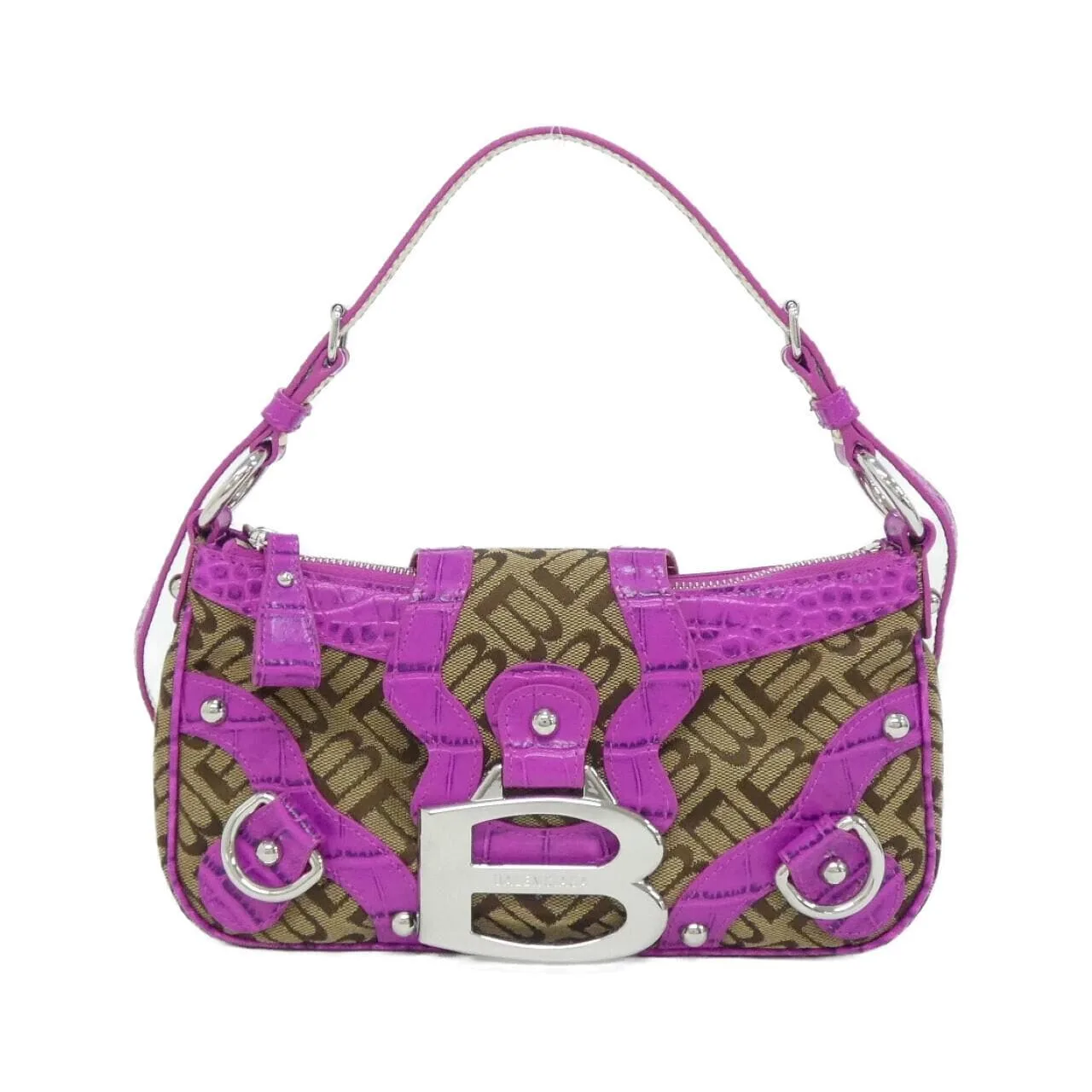 BALENCIAGA 805260 2ABBV Shoulder Canvas Black