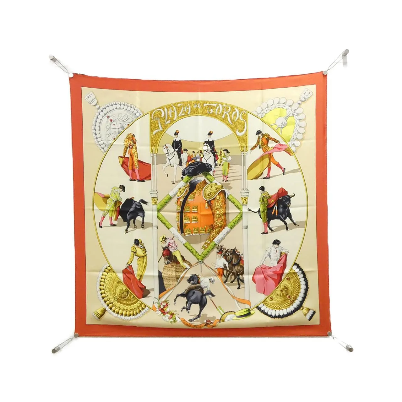 HERMES Scarf Beige