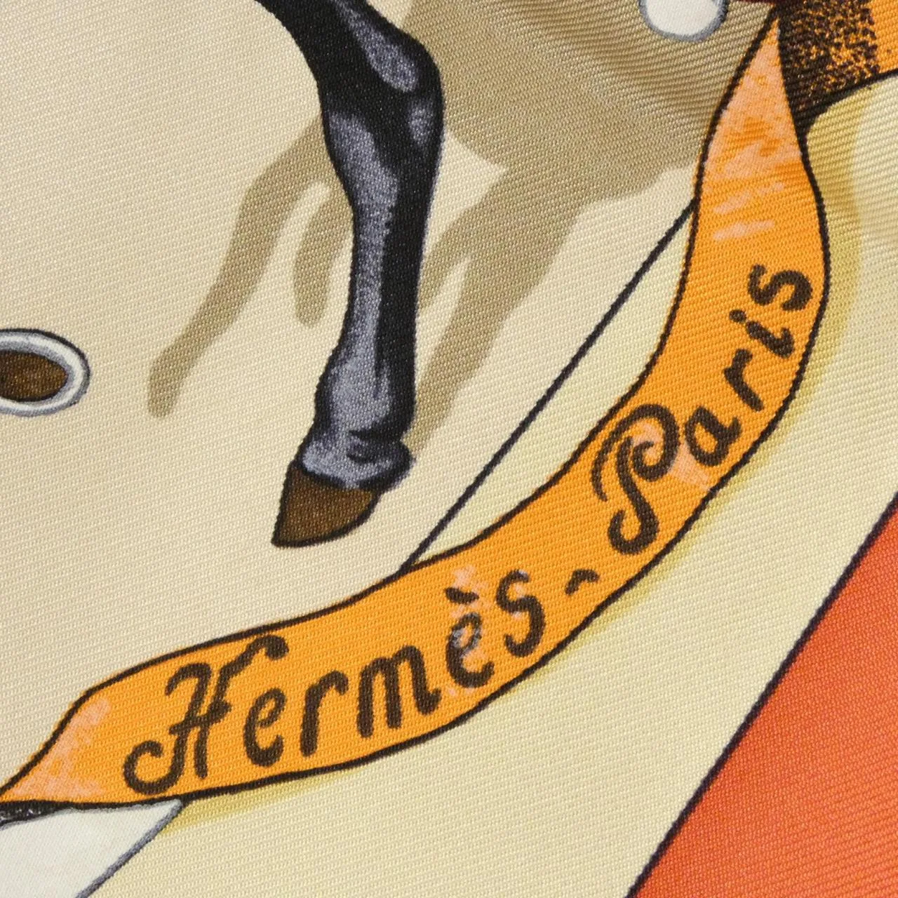 HERMES Scarf Beige Rank A - Thumbnail 2