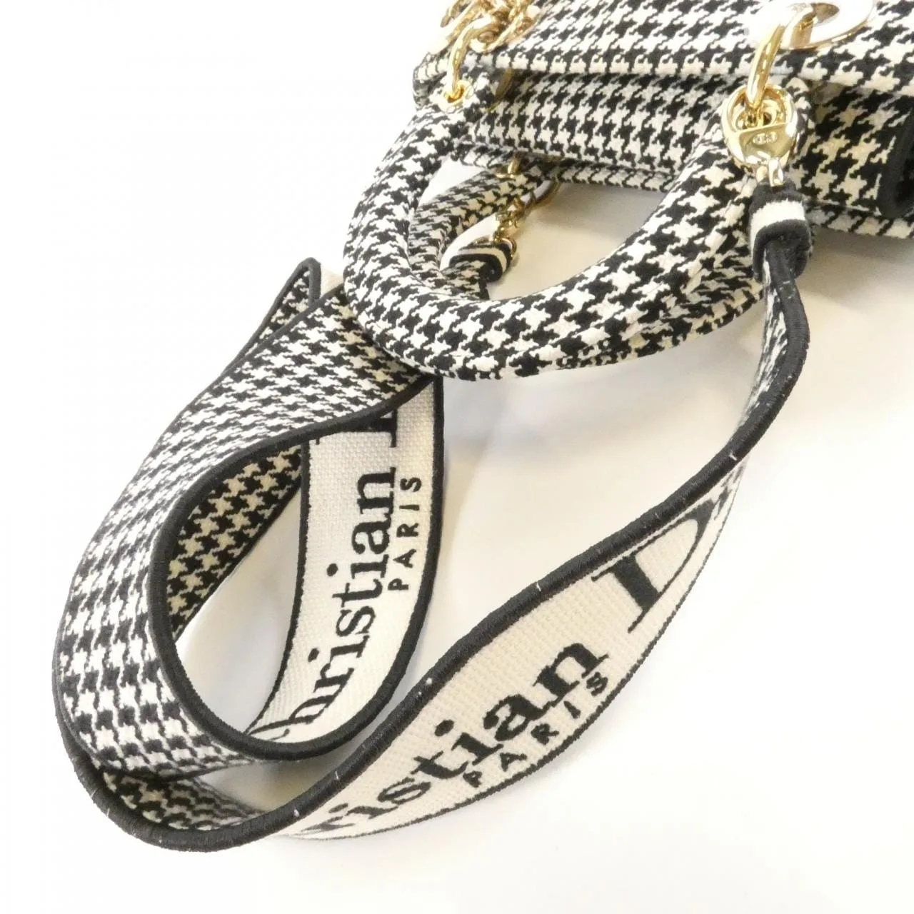 DIOR Lady Dior M0565OZAE Handbag Canvas Black Canvas - Thumbnail 6